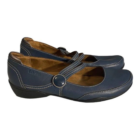 Taos Shoes - TAOS Women's Blue Leather Mary Jane Shoes Size 9